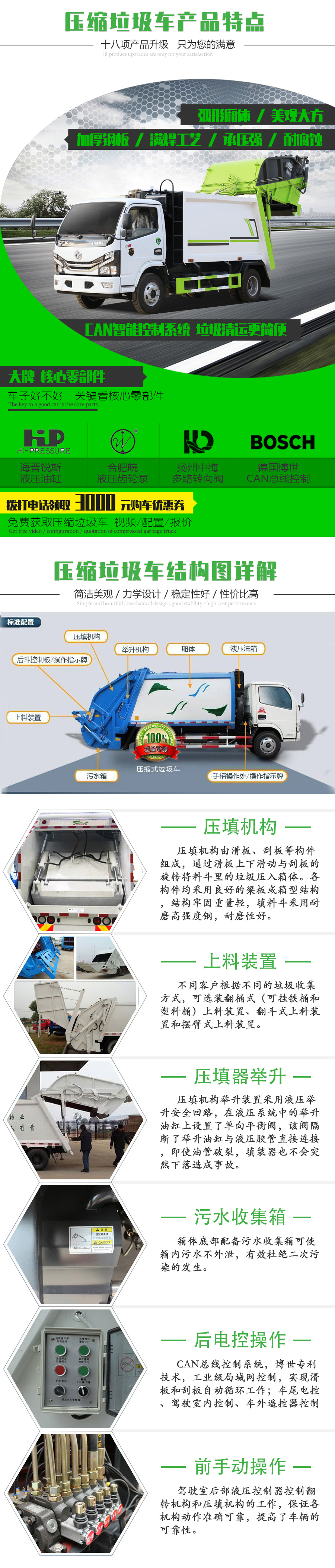 國六4立方 藍(lán)牌凱馬 壓縮垃圾車